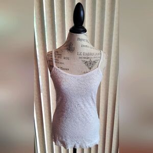 Currants Elegant White Lace Tank Top